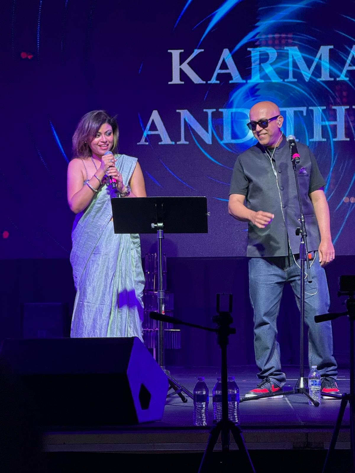 Duo performance on stage